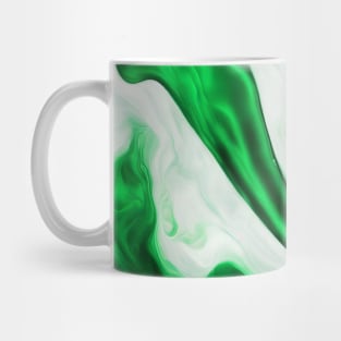 GREEN AND WHITE LIQUID MARBLE DESIGN Mug